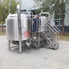 2000L stainless steel beer brewery equipment three vessels steam heated brewhouse with bottom agitator for Sweden