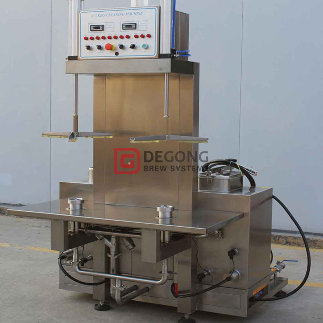 Stainless steel 2 station beer keg barrel washing/rinsing machine
