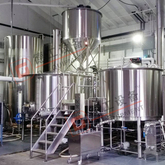 3-vessel Brewhouse with Steam/direct Fire Heating 1000L 2000L Beer Brewery Equipment in Pub Restaurant for Sale
