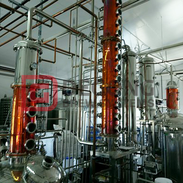 commercial gin distilling equipment distilled liquor machine 50-5000L copper still pot 