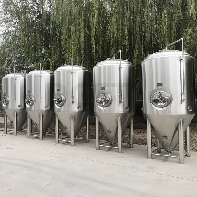 1000L SUS304 Conical Dimple Jacket Double Wall Fermentation Tank