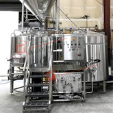 Buy 3BBL 500L Craft Beer Brewing System with Steam Heating 2-vessel Dimple Jacket Beer Fermentation Tank for Sale