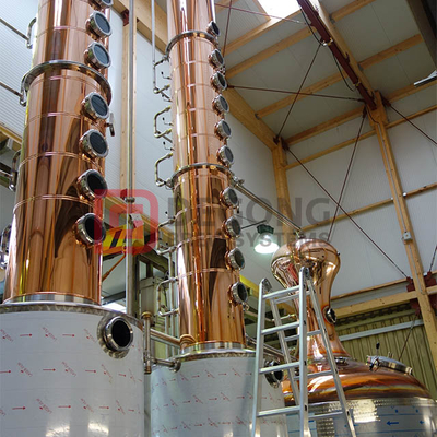 Vodka Gin Copper Still Alcohol Distillery Equipment 1000L Distillation Column Distiller for Sale