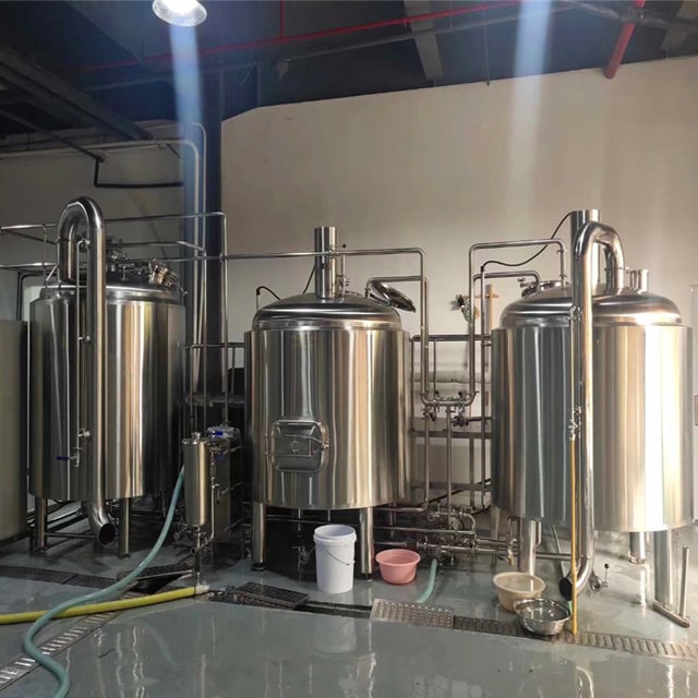500L 1000L 2000L Customized Brewery Equipment Used 2/3 Vessel Beer Brewhouse with Steam/electric Heating Method