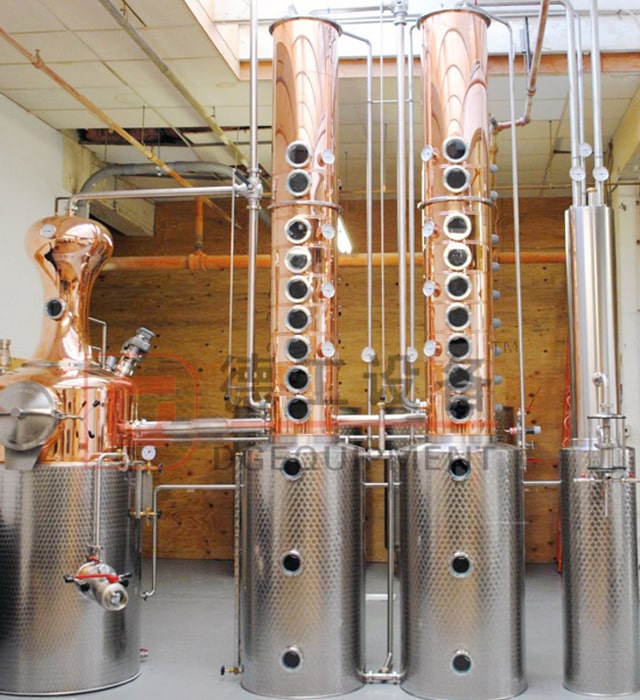 Working Volumn 500L Gin Distilling Equipment Copper Onion Column Near
